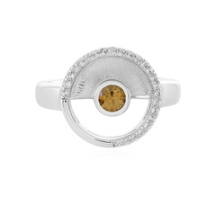 Anillo en plata con Zircón amarillo