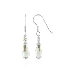 Pendientes en plata con Amatista verde