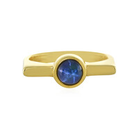 Anillo en plata con Zafiro estrella azul