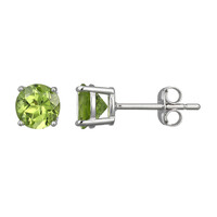 Pendientes en plata con Peridoto