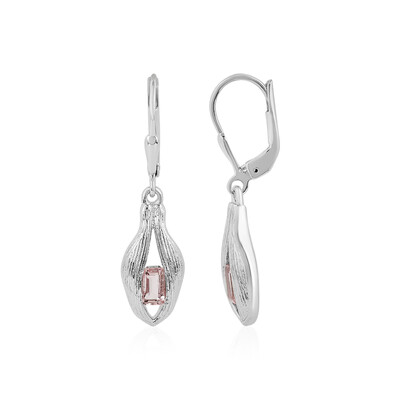 Pendientes en plata con Turmalina rosa (SAELOCANA)