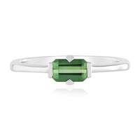 Anillo en plata con Turmalina verde Benedito