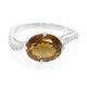 Anillo en plata con Cuarzo cognac