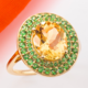 Anillo en oro con Berilo amarillo