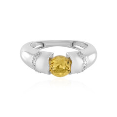 Anillo en plata con Berilo amarillo