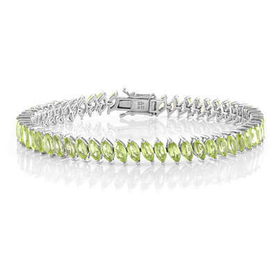 Brazalete en plata con Peridoto de Arizona