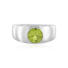 Anillo en plata con Peridoto de Arizona