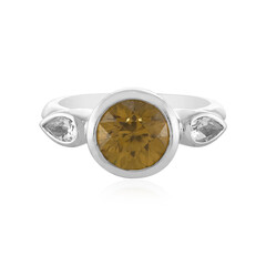 Anillo en plata con Zircón amarillo