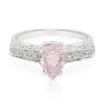 Anillo en plata con Turmalina cuprífera rosa