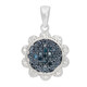 Colgante en plata con Diamante azul PK