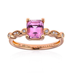 Anillo en oro con Diáspora rosa (AMAYANI)