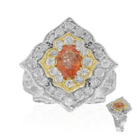 Anillo en plata con Zafiro Padparadscha (Dallas Prince Designs)