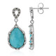 Pendientes en plata con Amazonita (Annette classic)