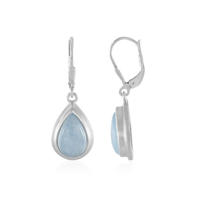 Pendientes en plata con Aguamarina (MONOSONO COLLECTION)