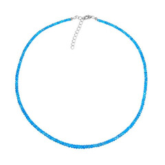 Collar en plata con Apatita azul neón