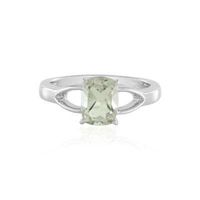 Anillo en plata con Amatista verde