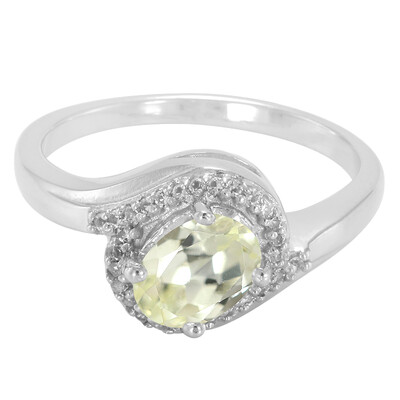 Anillo en plata con Cuncita amarillo canario