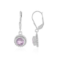 Pendientes en plata con Amatista Rosa de Francia