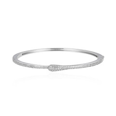 Brazalete en plata con Topacio blanco