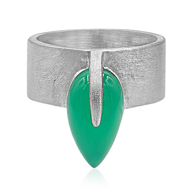 Anillo en plata con Ónix verde (MONOSONO COLLECTION)