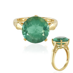 Anillo en plata con Fluorita verde