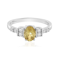 Anillo en plata con Berilo amarillo