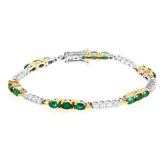 Brazalete en plata con Esmeralda de Zambia (Gems en Vogue)