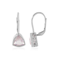 Pendientes en plata con Cuarzo rosa