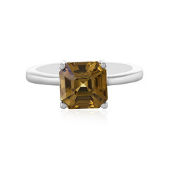 Anillo en plata con Zircón amarillo