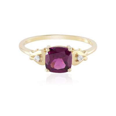 Anillo en oro con Granate Magenta