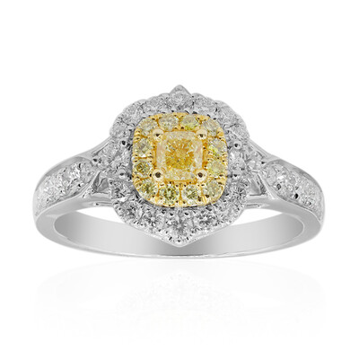 Anillo en oro con Diamante amarillo SI2 (CIRARI)