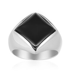 Anillo en plata con Ágata negro