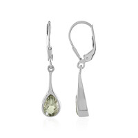 Pendientes en plata con Amatista verde