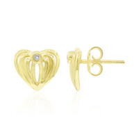 Pendientes en plata con Diamante I1 (G)