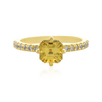 Anillo en plata con Zircón amarillo