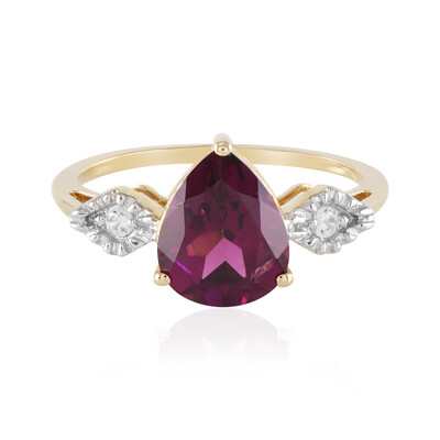 Anillo en oro con Granate Magenta