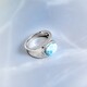 Anillo en plata con Larimar