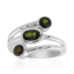 Anillo en plata con Turmalina verde de Brasil (Pallanova)