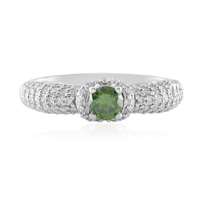 Anillo en oro con Diamante verde I1 (de Melo)