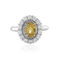 Anillo en plata con Berilo amarillo