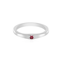 Anillo en plata con Espinela rosa