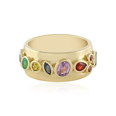 Anillo en oro con Zafiro de Ceilán rosa (Adela Gold)