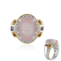 Anillo en plata con Cuarzo rosa (Gems en Vogue)