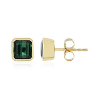 Pendientes en oro con Turmalina verde Benedito (Adela Gold)