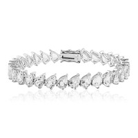 Brazalete en plata con Topacio blanco