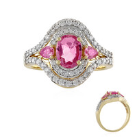 Anillo en oro con Zafiro rosado (AMAYANI)