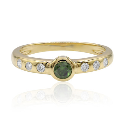 Anillo en oro con Diamante verde VS1 (Annette)