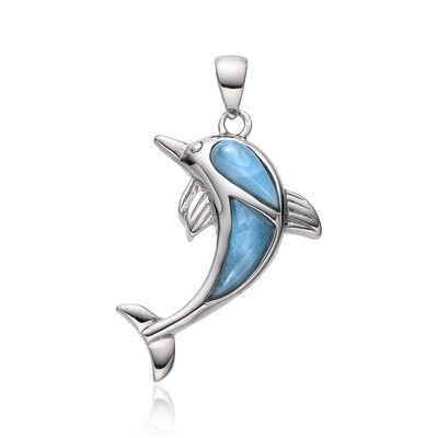 Colgante en plata con Larimar