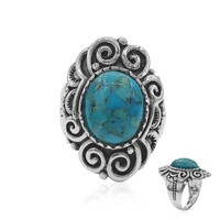 Anillo en plata con Turquesa azul del Mohave Kingman (Art of Nature)