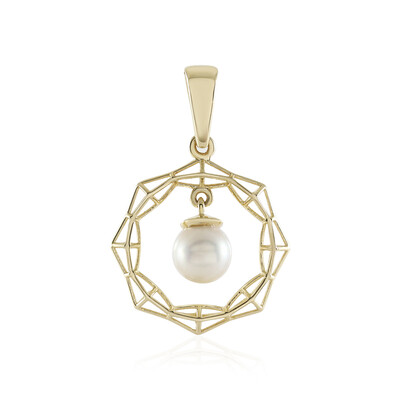 Colgante en oro con Perla blanca Freshwater (Ornaments by de Melo)